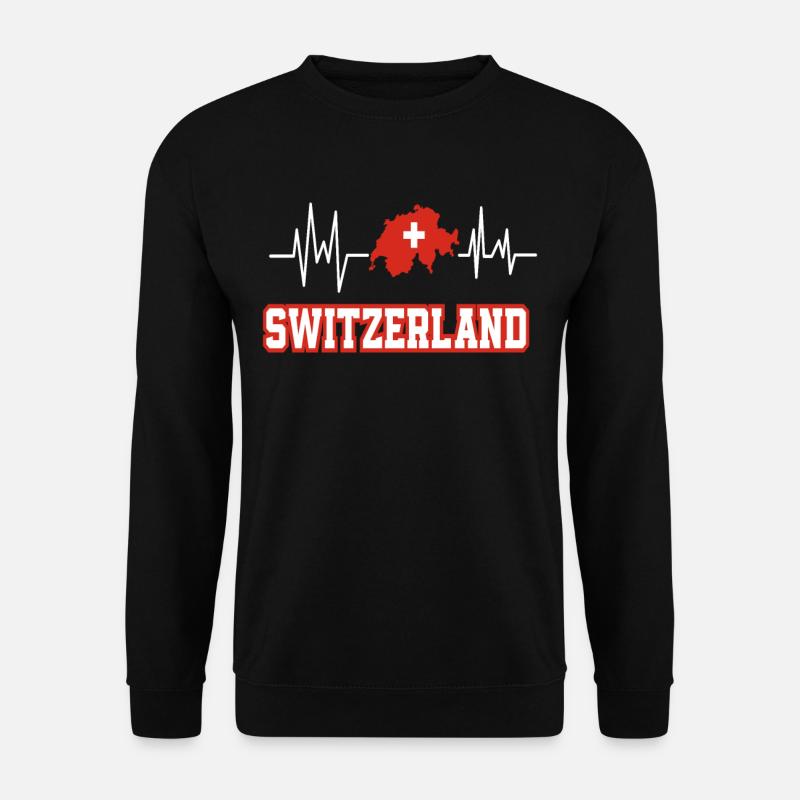 Schweiz - Unisex Pullover - Schwarz