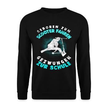 Stunt Scooter Schule - Unisex Pullover - Schwarz - Vorne - Alina (178cm) & Michal (187cm)