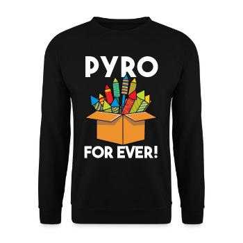 Pyro For Ever - Unisex Sweatshirt - black - Front - Alina (178cm) & Michal (187cm)