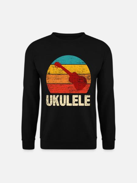 Retro Ukulele - Unisex Pullover - Schwarz