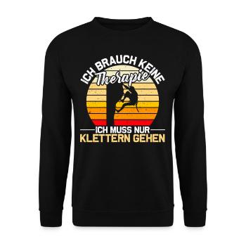 Kletter - Unisex Pullover - Schwarz - Vorne - Alina (178cm) & Michal (187cm)