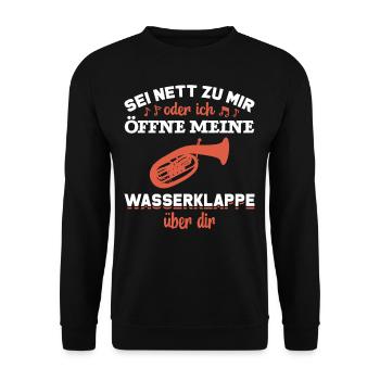 Tenorhorn - Unisex Pullover - Schwarz - Vorne - Alina (178cm) & Michal (187cm)