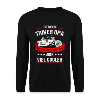 Grand-père Triker comme un grand-père normal mais beaucoup plus cool - Sweat-shirt Unisexe - noir - Devant - Alina (178cm) & Michal (187cm)