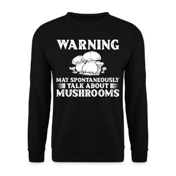 Cueillette de champignons Cueillette de champignons Science des champignons - Sweat-shirt Unisexe - noir - Devant - Alina (178cm) & Michal (187cm)