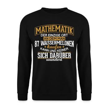 Mathe Mathematik Mathematiker - Unisex Pullover - Schwarz - Vorne - Alina (178cm) & Michal (187cm)