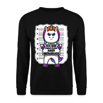 Klein aber gefährlich - Unisex Pullover - Schwarz - Vorne - Alina (178cm) & Michal (187cm)