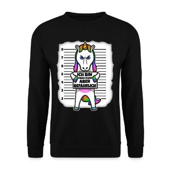 Klein aber gefährlich - Unisex Pullover - Schwarz - Vorne - Alina (178cm) & Michal (187cm)