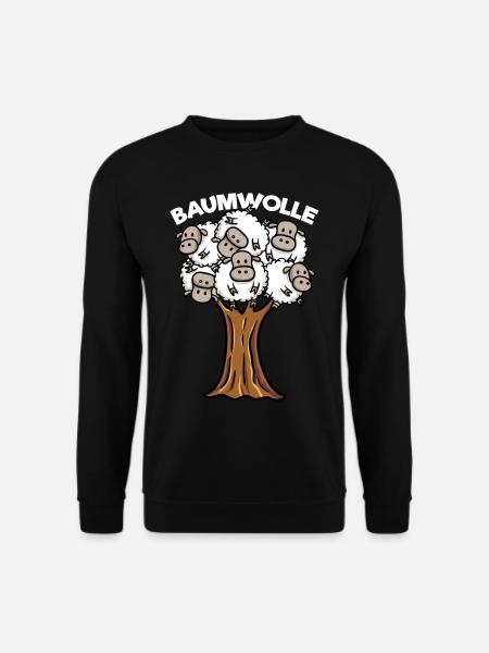 Baumwolle - Unisex Pullover - Schwarz