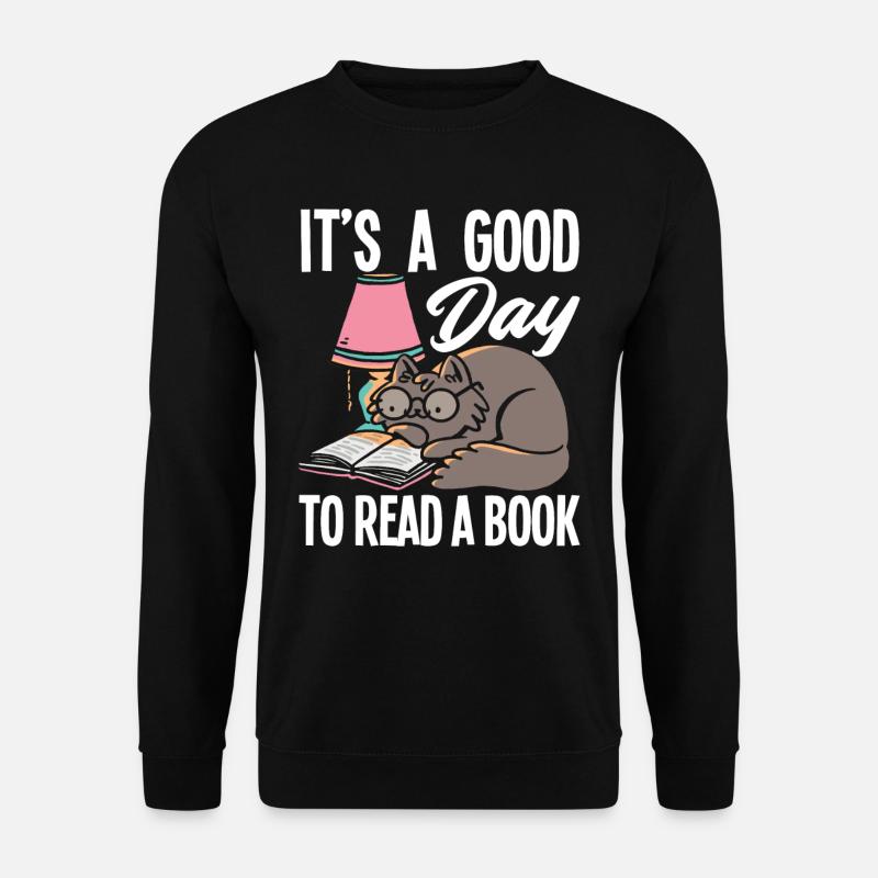 Buch Bücher Leseratte - Unisex Pullover - Schwarz