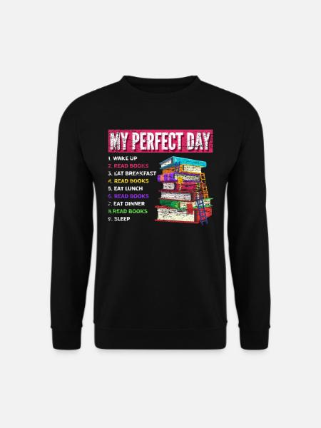 Buch Bücher Tag Geschenk Leseratte - Unisex Pullover - Schwarz