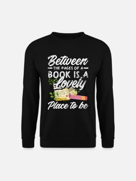 Buch Spruch Bibliothek - Unisex Pullover - Schwarz