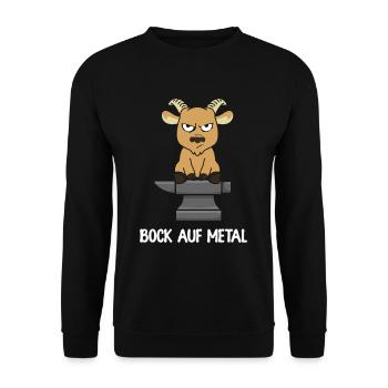 Bock Auf Metal - Unisex Pullover - Schwarz - Vorne - Alina (178cm) & Michal (187cm)