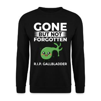 Gallbladder Gallbladder Removal Surgery - Unisex Sweatshirt - black - Front - Alina (178cm) & Michal (187cm)