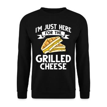 Gegrillter Käse Toast Sandwich Maker Toaster - Unisex Pullover - Schwarz - Vorne - Alina (178cm) & Michal (187cm)