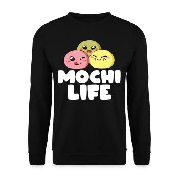 Mochi Indonesian Rice Cake Balls - Unisex Sweatshirt - black - Front - Alina (178cm) & Michal (187cm)