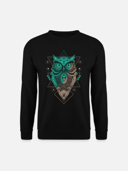 Eule Eulen Fan Lieblingstier Eule - Unisex Pullover - Schwarz