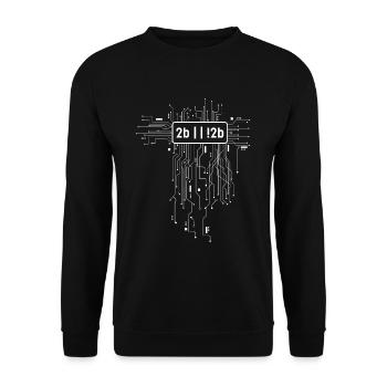 2B Or Not 2B für IT Netzwerk Administrator - Unisex Pullover - Schwarz - Vorne - Alina (178cm) & Michal (187cm)