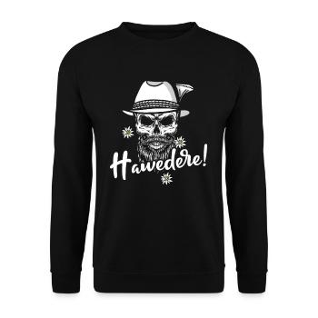 Hawedere - Unisex Pullover - Schwarz - Vorne - Alina (178cm) & Michal (187cm)