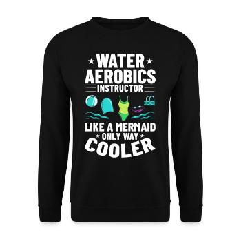 Water Aerobic Aquafitness Aqua Training Aqua - Unisex Sweatshirt - black - Front - Alina (178cm) & Michal (187cm)