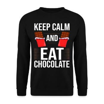 Chocolate Chocolate Bar Chocolate Dark Keto - Unisex Sweatshirt - black - Front - Alina (178cm) & Michal (187cm)