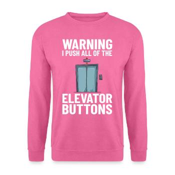 Elevator Elevator System Technician Elevator Lift - Unisex Sweatshirt - pink - Front