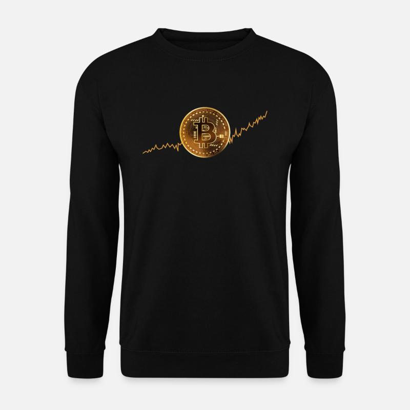 Bitcoin Hearbeat Cryptocurrency - Unisex Pullover - Schwarz