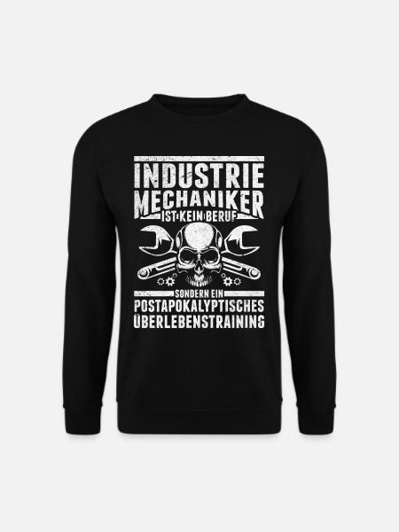 Industriemechaniker lustiger Spruch Mechaniker Han - Unisex Pullover - Schwarz