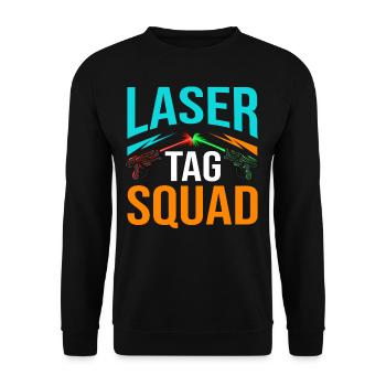 Laser Tag Laser Tag Laser Game Laser Game Player - Unisex Sweatshirt - black - Front - Alina (178cm) & Michal (187cm)