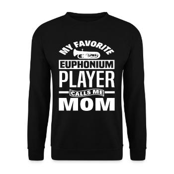 Euphonium Mutter - Unisex Pullover - Schwarz - Vorne - Alina (178cm) & Michal (187cm)