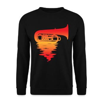 Euphonium Blasorchester Geschenk - Unisex Pullover - Schwarz - Vorne - Alina (178cm) & Michal (187cm)