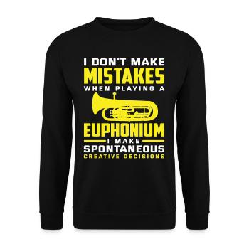 Euphonium Euphoniste Euphonistine - Sweat-shirt Unisexe - noir - Devant - Alina (178cm) & Michal (187cm)