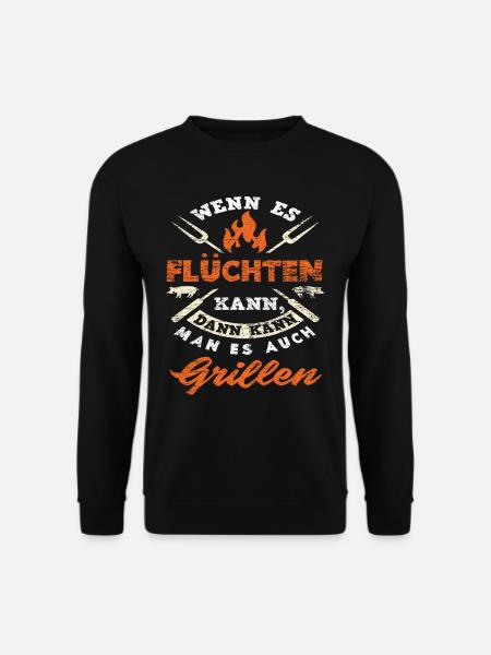 Grillen Spruch Grill Griller - Unisex Pullover - Schwarz