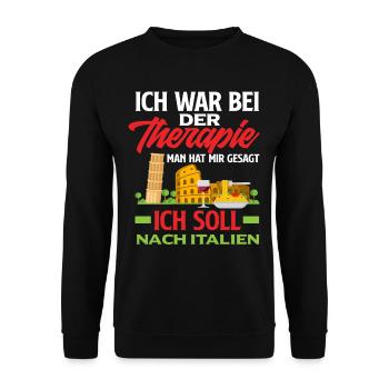 Italien Urlaub Italia Italiener - Unisex Pullover - Schwarz - Vorne - Alina (178cm) & Michal (187cm)