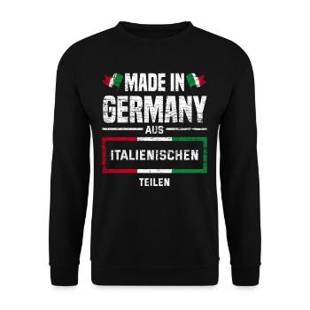 Italien Italiener - Unisex Pullover - Schwarz - Vorne - Alina (178cm) & Michal (187cm)