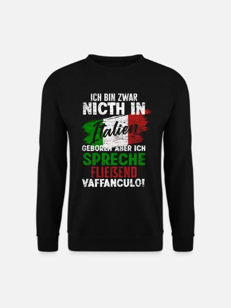 Italien Sprache Italienische Flagge - Unisex Pullover - Schwarz