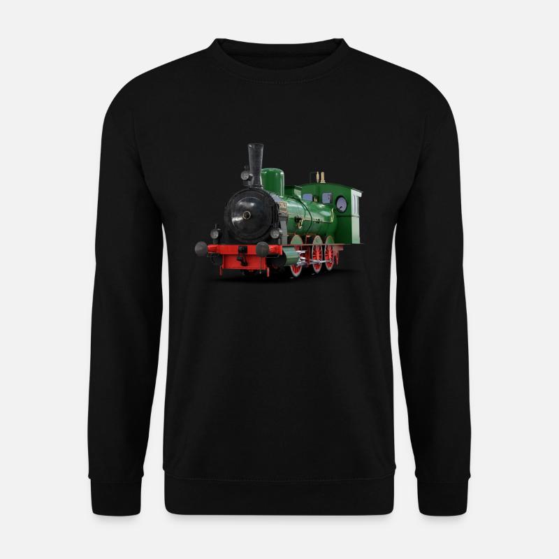 Dampflok Zug I Eisenbahn Lokomotive - Unisex Pullover - Schwarz