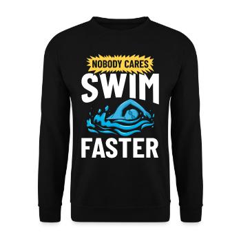 Schwimmen Trainer Pool Schwimmer Lektion - Unisex Pullover - Schwarz - Vorne - Alina (178cm) & Michal (187cm)