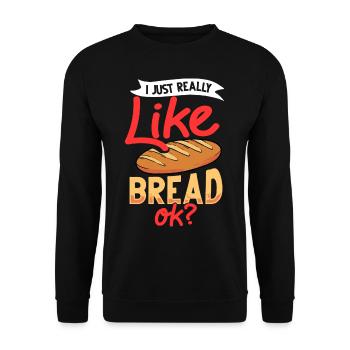 Bread Baker Baking Bread Baker Beginner - Unisex Sweatshirt - black - Front - Alina (178cm) & Michal (187cm)