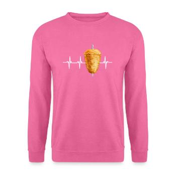 Döner Spieß Kebab Herzschlag Puls - Unisex Pullover - Pink - Vorne