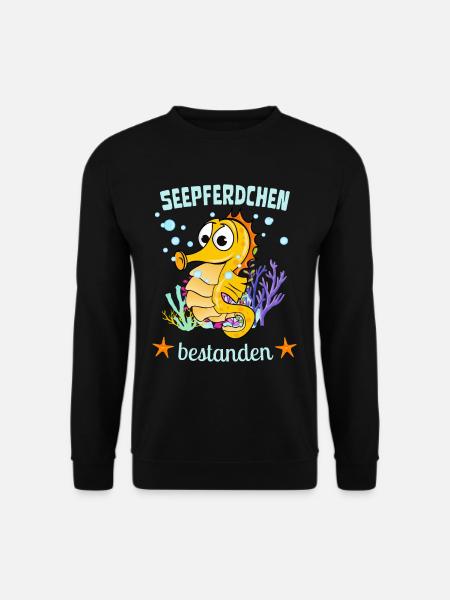 Seepferdchen Bestanden Kinder Schwimmabzeichen - Unisex Pullover - Schwarz