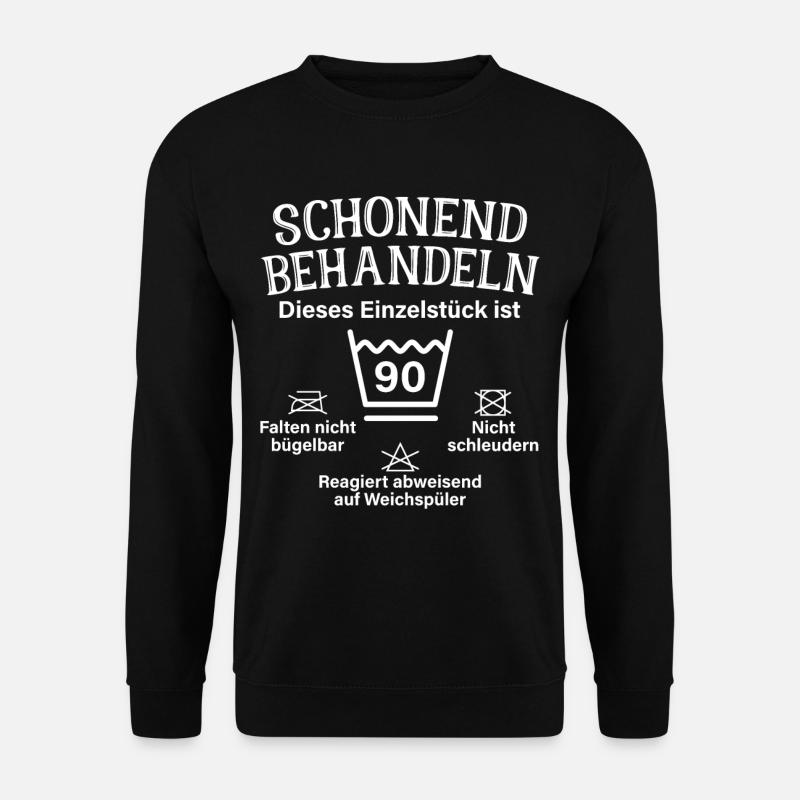 Schonend Behandeln 90 Einzelstück 90. Geburtstag - Unisex Pullover - Schwarz
