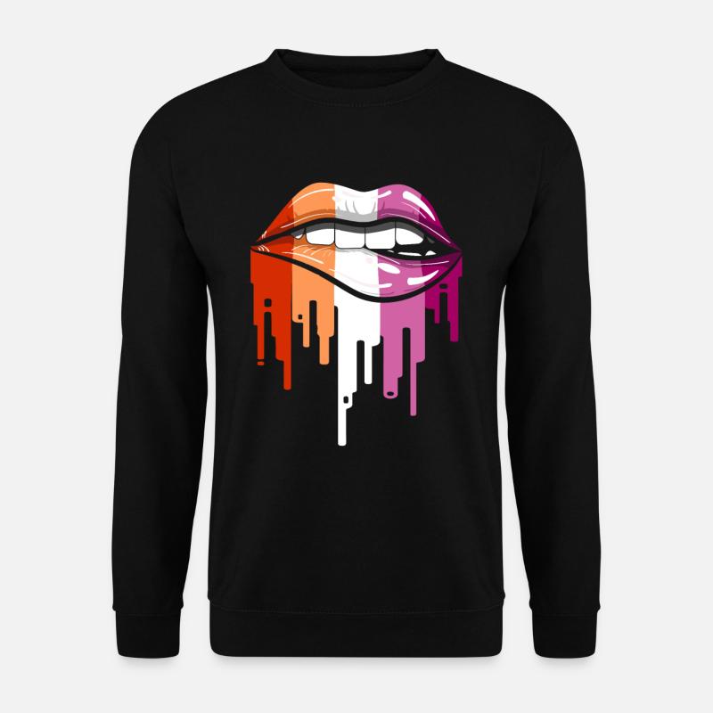 Lesben Lippen - Unisex Pullover - Schwarz