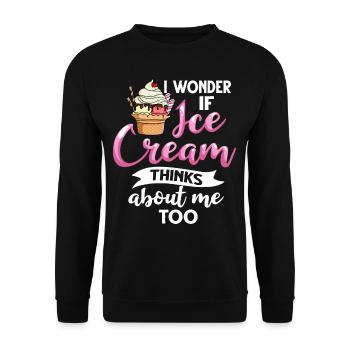 Ice Cream Maker Truck Recipes Ice Cream - Unisex Sweatshirt - black - Front - Alina (178cm) & Michal (187cm)