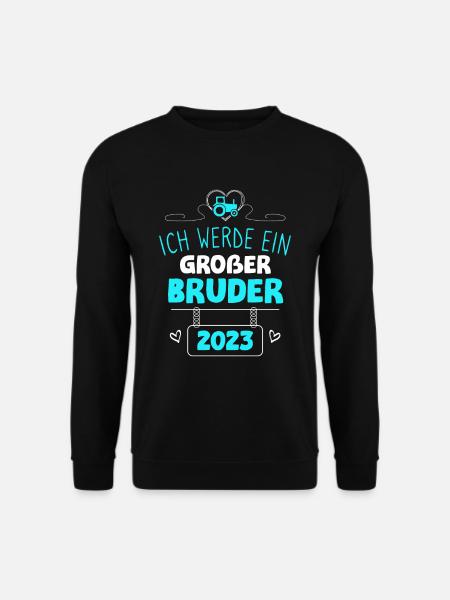 Bald Großer Bruder 2023 Traktor - Unisex Pullover - Schwarz