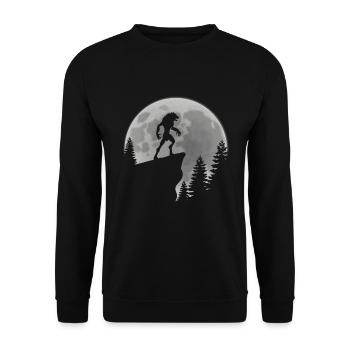 Werwolf Vollmond - Unisex Pullover - Schwarz - Vorne - Alina (178cm) & Michal (187cm)