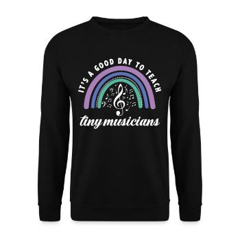 Music Teacher Music Teacher Gift - Unisex Sweatshirt - black - Front - Alina (178cm) & Michal (187cm)