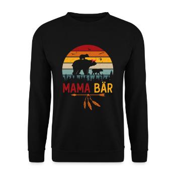 MamaBär - Unisex Pullover - Schwarz - Vorne - Alina (178cm) & Michal (187cm)