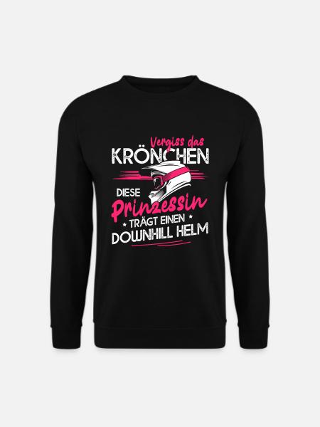 Vergiss Das Krönchen Prinzessin Downhill Helm - Unisex Pullover - Schwarz