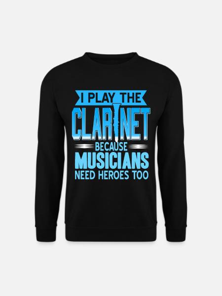 Ich spiele die Klarinette - Unisex Pullover - Schwarz