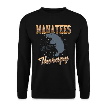 Les lamantins sont ma thérapie - Sweat-shirt Unisexe - noir - Devant - Alina (178cm) & Michal (187cm)